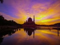 The best sunrise reflection in Putra Mosque, Putrajaya