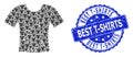 Rubber Best T-Shirts Round Seal and Recursion Dirty T-Shirt Icon Collage