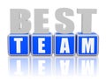 Best team - letters and cubes Royalty Free Stock Photo