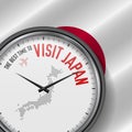The Best Time to Visit Japan. Flight, Tour to Japan. Vector Illustration