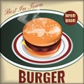 Best in town burger design. Vector illustration decorative design