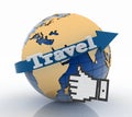 Best travel globe and vacation concept