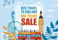 Best Travel to England Big Tour Sale Advert Design