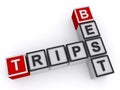Best trips word blocks Royalty Free Stock Photo