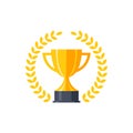 Best trophy champion Vector cup flat icon