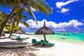 Best tropical beach destinations - Mauritius island Royalty Free Stock Photo
