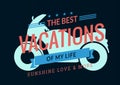 Best Vacations Motobike, illustration, isolated