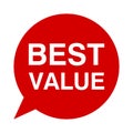 Best value, Speech Bubble Royalty Free Stock Photo