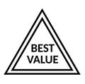 BEST VALUE stamp on white Royalty Free Stock Photo
