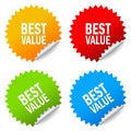 Best value sticker Royalty Free Stock Photo