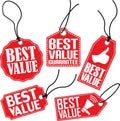 Best value tag set, vector illustration Royalty Free Stock Photo