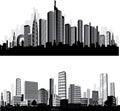 The best vector City silhouettes. Set. Royalty Free Stock Photo