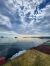 the best view in the afternoon at Biak BMJ Beach? Royalty Free Stock Photo