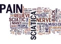 Best Way To Relieve Sciatic Nerve Pain Word Cloud Concept Royalty Free Stock Photo