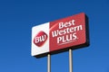 Best Western Plus signpost with name and logo branding