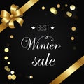 Best Winter Sale Poster Vector Sparkling Elements