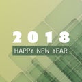 Simple Colorful New Year Card, Cover or Background Design Template - 2018 Royalty Free Stock Photo