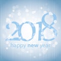 Best Wishes - Blue Abstract Modern Style Happy New Year Greeting Card, Cover or Background, Creative Design Template - 2018 Royalty Free Stock Photo