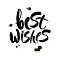Best wishes Christmas and New Year brush calligraphy isolated on white background. Vector illustration Royalty Free Stock Photo