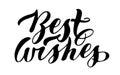 Best wishes, holiday lettering phrase for postcards and greeting cards.