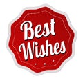 Best wishes label or sticker