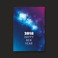 Best Wishes - New Year Flyer, Card or Background Vector Design - 2018 Royalty Free Stock Photo