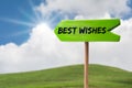 Best wishes sign arrow sign