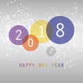 Best Wishes - Simple Colorful Abstract Modern Style Happy New Year Greeting Card, Cover or Background, Creative Design Template - Royalty Free Stock Photo