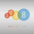 Best Wishes - Simple Colorful New Year Card, Cover or Background Design Template - 2018 Royalty Free Stock Photo