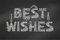 Best wishes vector outline typography