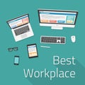 Best workplace illustration Royalty Free Stock Photo