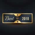 Best of the year golden premium label design Royalty Free Stock Photo