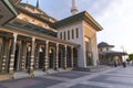 Bestepe, Ankara, Turkey - July 21 2016: The national mosque in the presidential palace in Ankara. People who come to worship and v