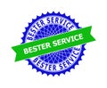 BESTER SERVICE Bicolor Clean Rosette Template for Stamps Royalty Free Stock Photo