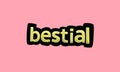 bestial writing vector design on a pink background Royalty Free Stock Photo