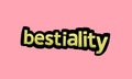 bestiality writing vector design on a pink background Royalty Free Stock Photo