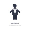 bestman icon on white background. Simple element illustration from People concept Royalty Free Stock Photo