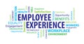 Employee Experience Word Cloud Royalty Free Stock Photo