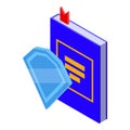 Bestseller book icon isometric vector. Best seller stack Royalty Free Stock Photo