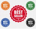 Bestseller Label Set Transparent Background Royalty Free Stock Photo