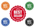 Bestseller Label Set White Background Royalty Free Stock Photo