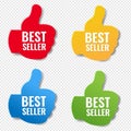 Bestseller Labels Big Set Isolated Transparent Background Royalty Free Stock Photo