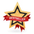 Bestseller promotional sign - gold star wit