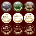 Bestseller and quality sign badges