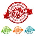 Bestseller Stamp - Onlineshopping Badge in different colours.