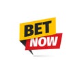 Bet now isolated vector icon. Sticker for gamble or sport betting.