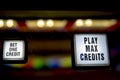 Buttons on front of gambling slot machine Royalty Free Stock Photo