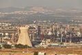 Bet Zikuk factory in Haifa, aerial panoramic photo Royalty Free Stock Photo