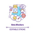 Beta blockers concept icon