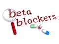 Beta blockers with magnifiying glass